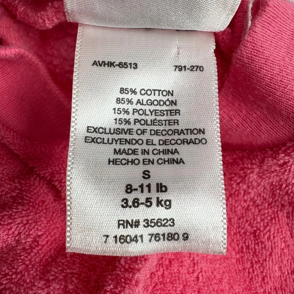 Vintage carters pink terry cloth baby footed sleeper onsie size 0-3